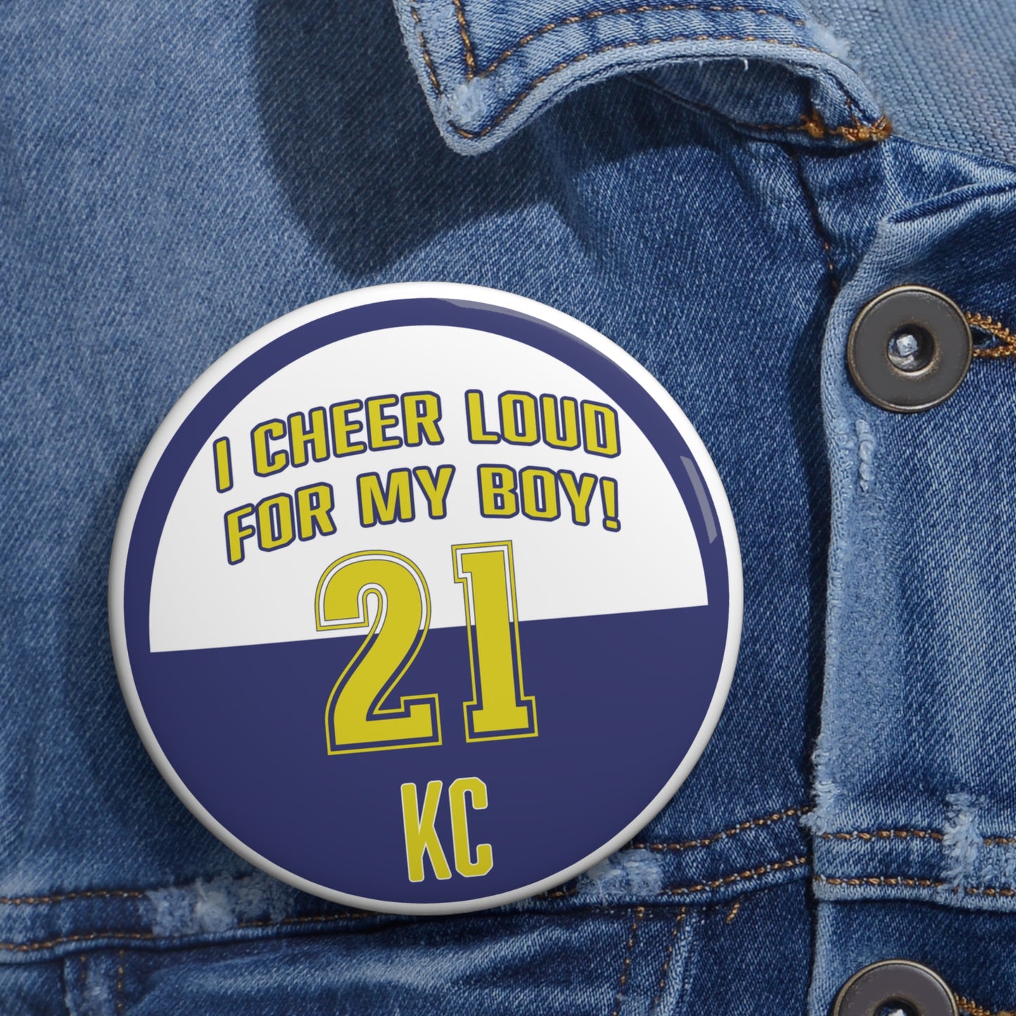 Mom, Nana Girlfriend Game Day Customized Jersey Number 3 inch buttons! Can customize with team, number and colors!
