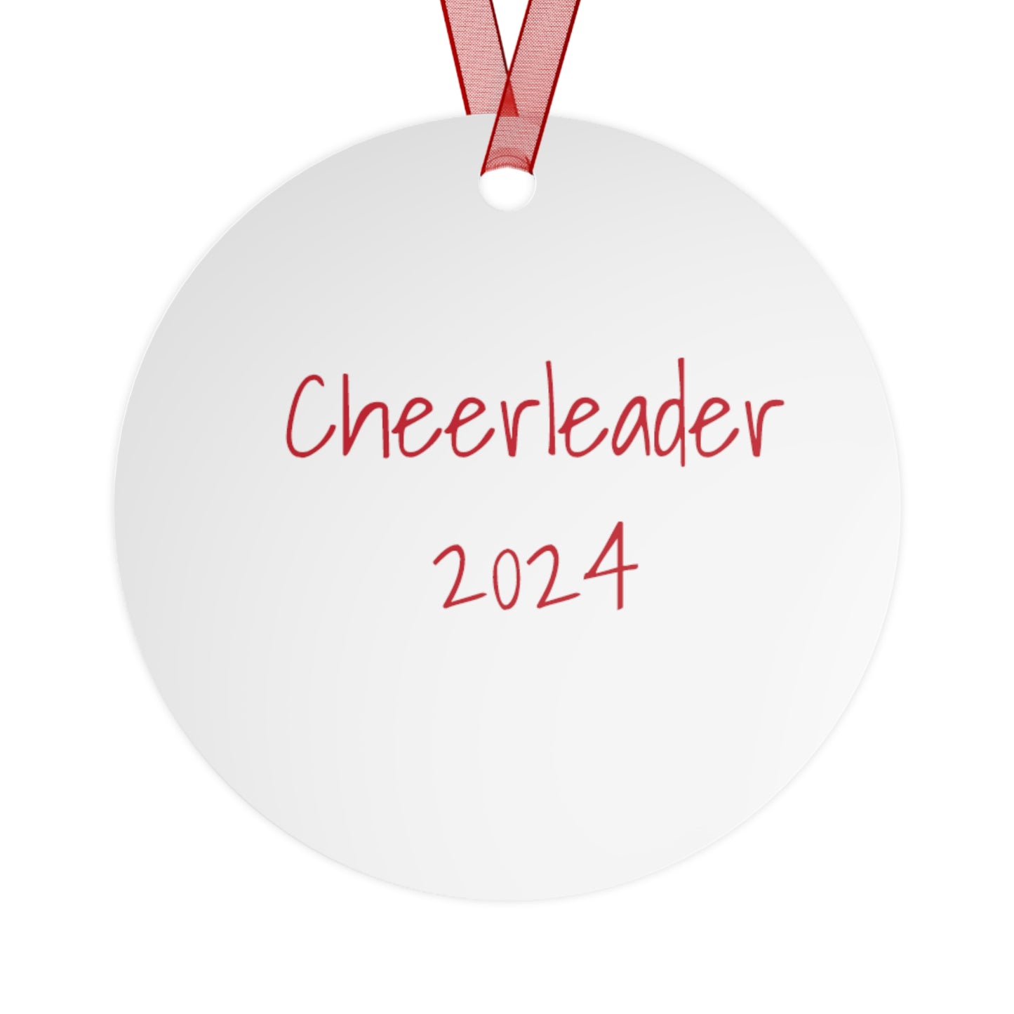 Christmas Cheerleader or Dance Team Metal Ornament. Perfect for Cheer Moms, Dance Teams and more!