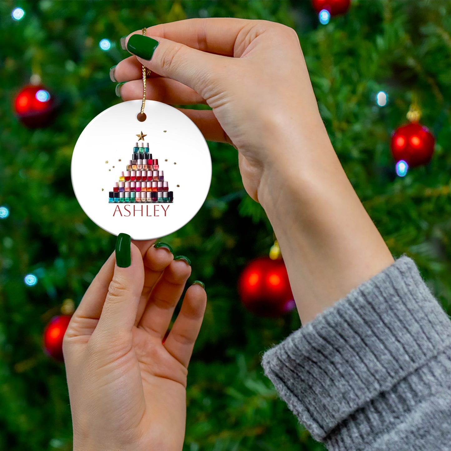 Nail Tech gift Polish Ornament Personalized Gift! Includes Name and date if desired! Great gift for Manicurist!