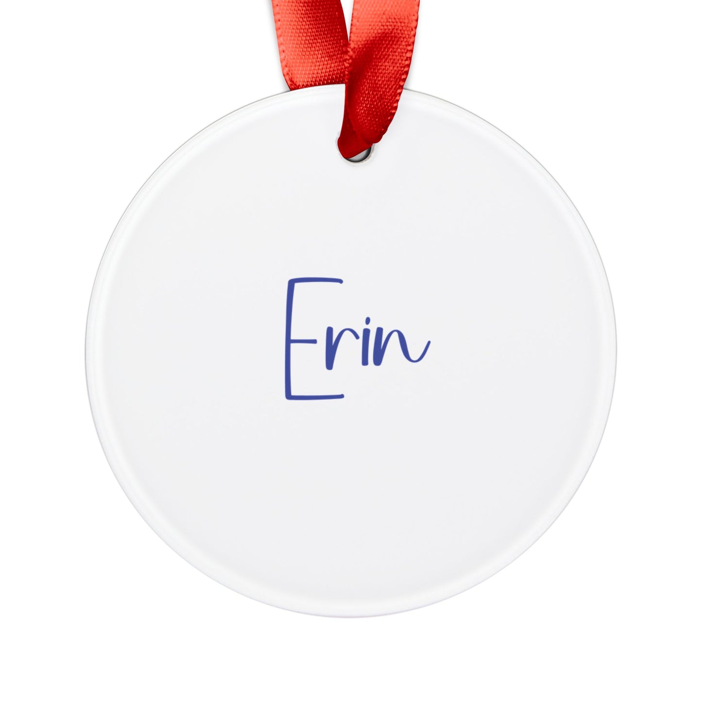 Customized Cheerleader Two Sided Printed Acrylic Ornament with Ribbon. Change hair, text, colors! Great keepsake for cheer teams!
