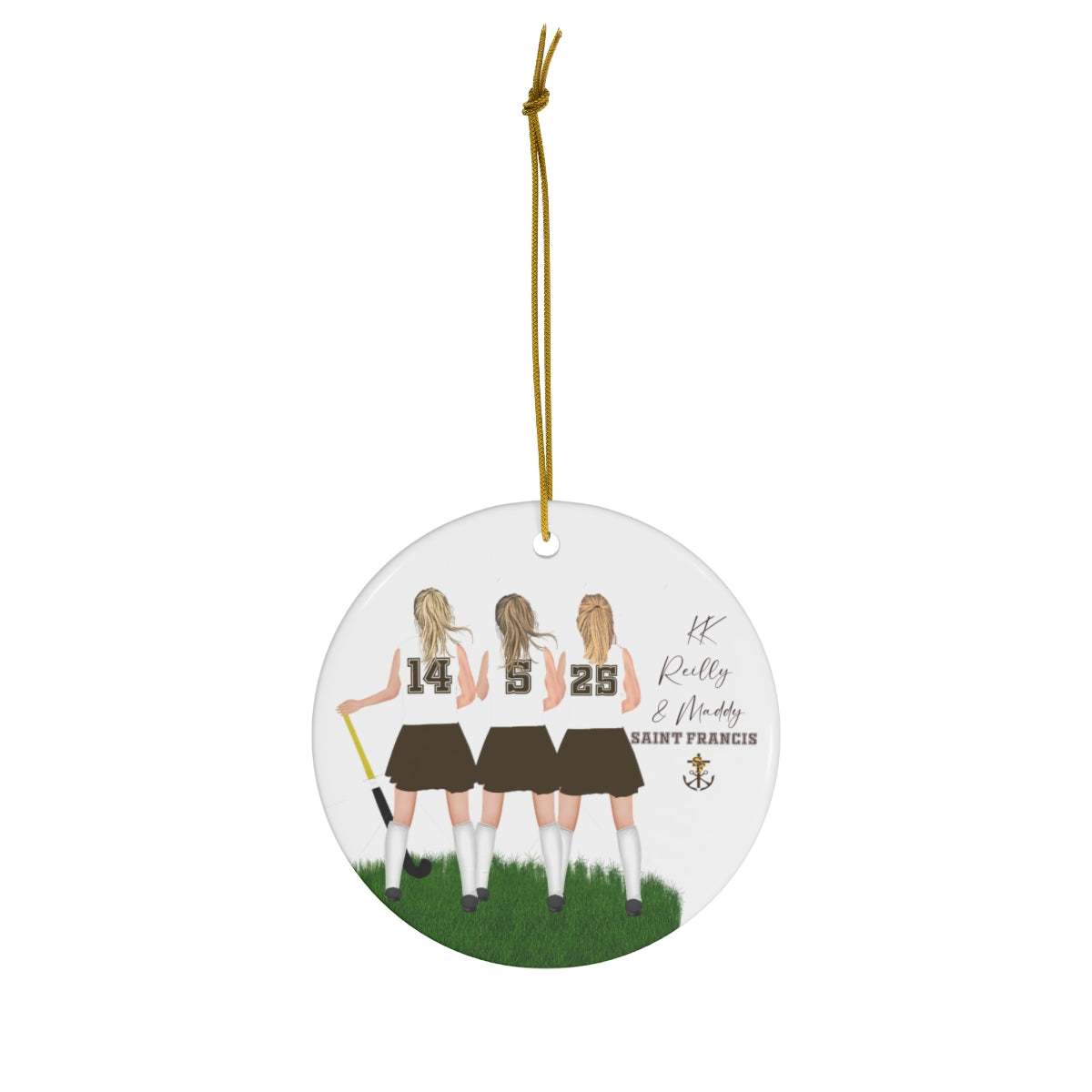 Field Hockey Girl ANY TEAM Christmas Ornament Gift for Christmas! University, college , High School or Middle School! Customized for you!