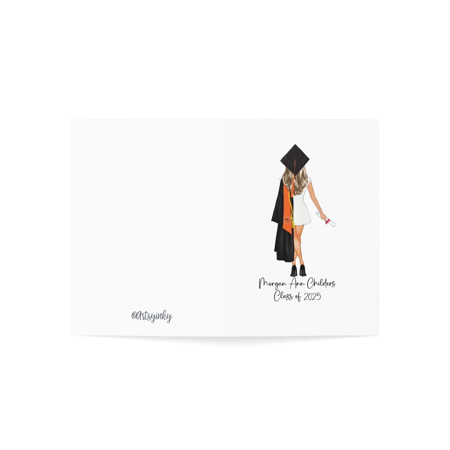 Senior 2025 Graduation Invitation or Thank You Cards, 10, 30, 50pcs - Celebrate Graduation with Personalized Cards, Customizable