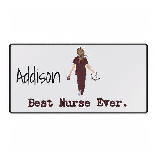 Customized Nurse Computer Office Desk Mats.  Great Unique Christmas gift for your nurse or PA, NP and more.